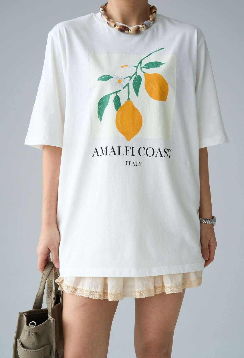 Limon%20Baskılı%20T-Shirt%20Krem