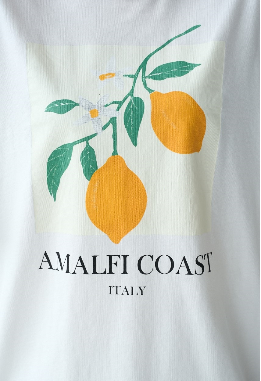 Limon%20Baskılı%20T-Shirt%20Krem