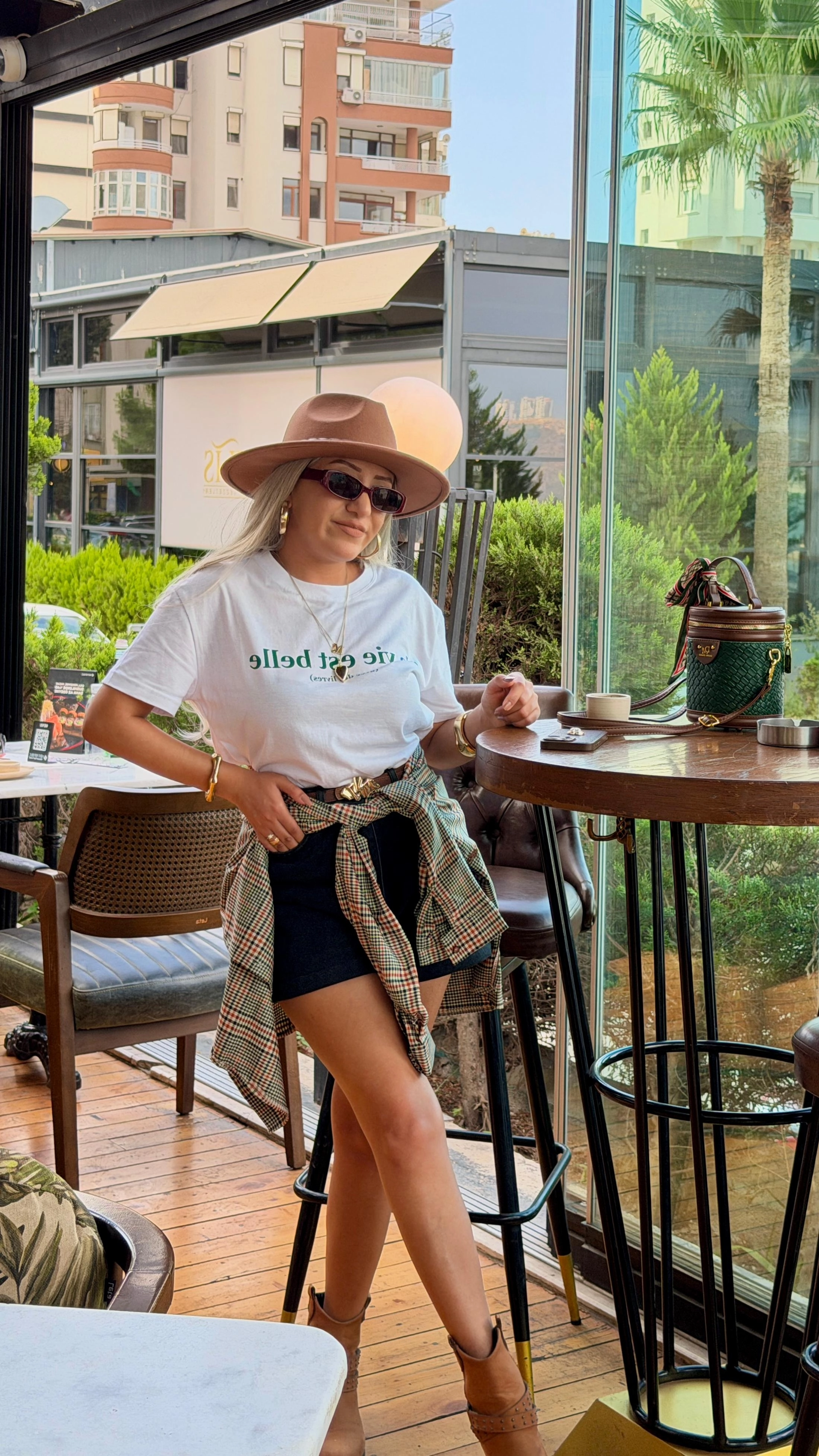 La vie est belle Baskılı Tshirt