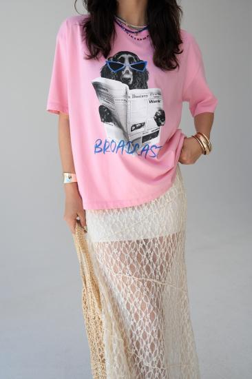 Köpek Baskılı T-Shirt Pembe