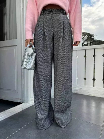 PALAZZO YÜKSEK BEL PANTOLON SİYAH