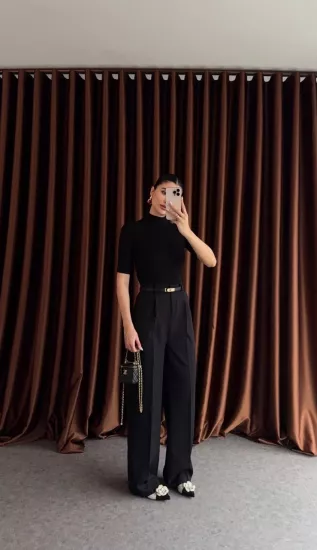 PALAZZO PANTOLON SİYAH