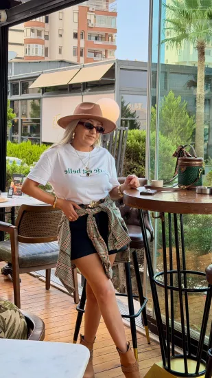 La vie est belle Baskılı Tshirt