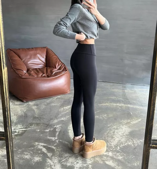 TOPARLAYICI SPOR MODAL KADIN TAYT SİYAH