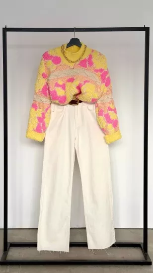 KOT FORM PAMUKLU PANTOLON EKRU