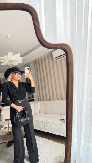 PALAZZO PANTOLON SİYAH