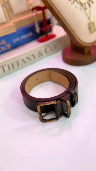 Gold Tokalı Kadın Kemer Acı Kahve