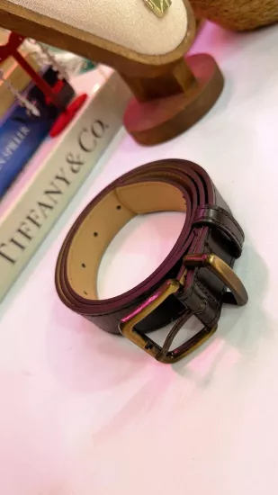 Gold Tokalı Kadın Kemer Acı Kahve