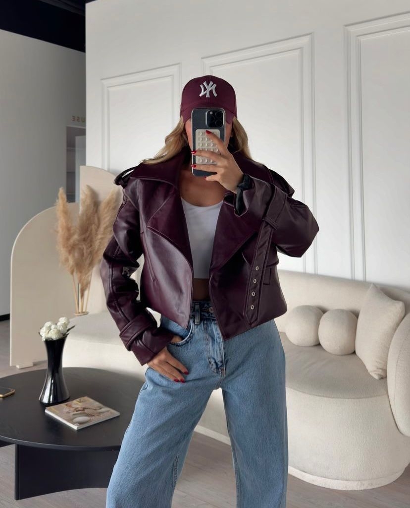 Kol%20Detaylı%20Vatkalı%20Deri%20Mont%20Bordo